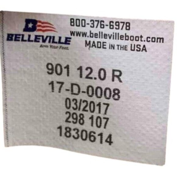 Belleville Mens 901 Tan Combat Boots Size 12R Made In USA Durable Suede & Nylon - Picture 6 of 10